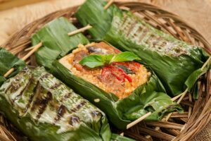 nasi bakar ayam suwir