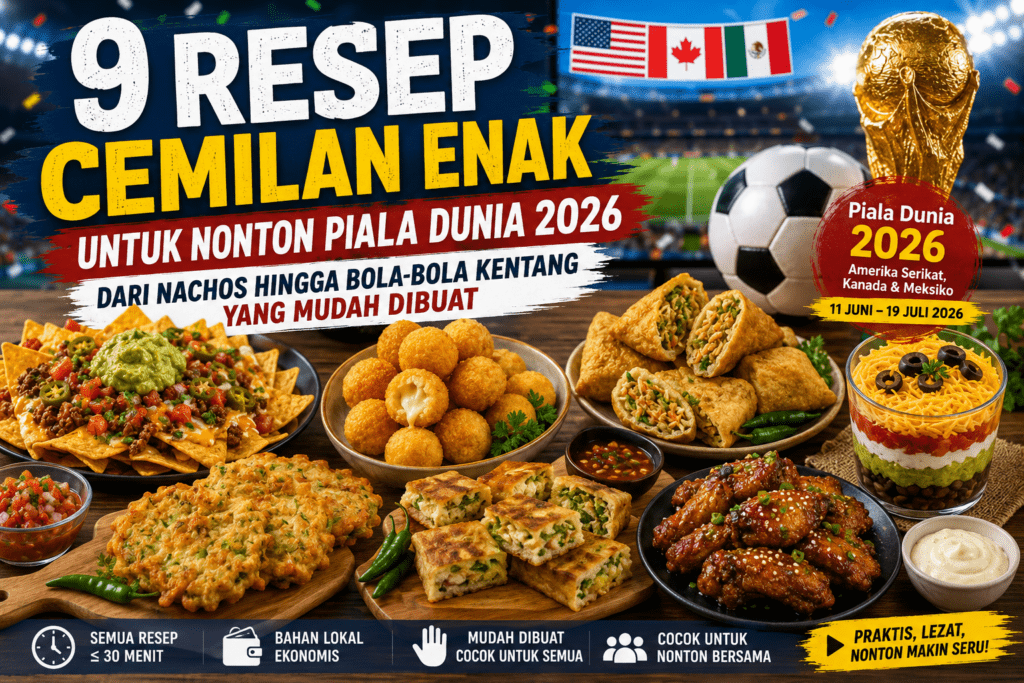 9 Resep Cemilan Enak untuk Nonton Piala Dunia 2026, Mudah Dibuat dan Anti Ribet