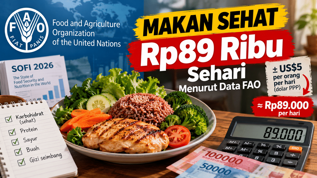 Makan Sehat Butuh Sekitar Rp89 Ribu Sehari Menurut Data FAO